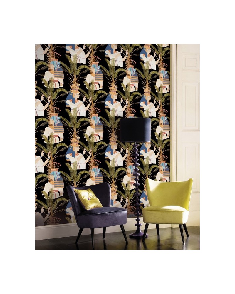 Wallpaper EGYPTIAN QUEENS Anthracite WP20266 - MIND THE GAP