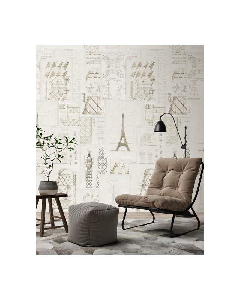 Papier lackiert GRAND EIFFEL WP20217 - MIND THE GAP