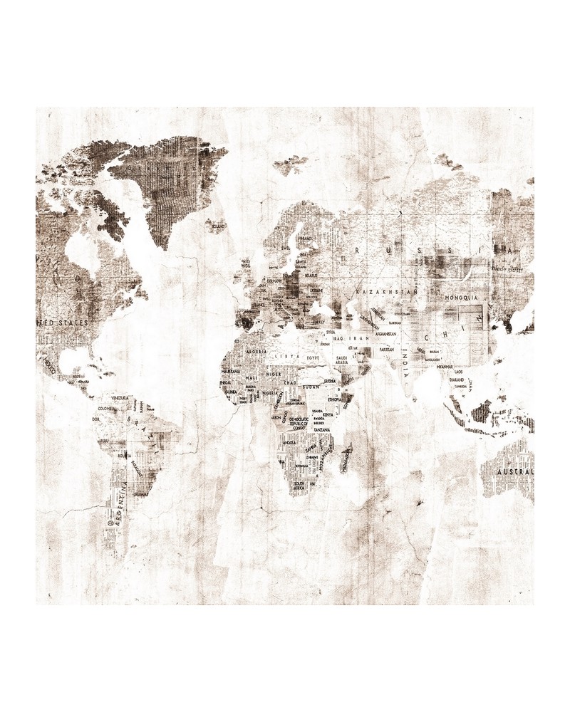 Wallpaper 6500106 NEWSPAPER MAP SEPIA - COORDONNE Wallpaper 6500106 NEWSPAPER MAP SEPIA - COORDONNE