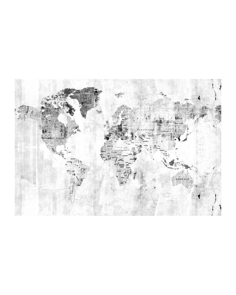 Carta da Parati 6500107 NEWSPAPER MAP WHITE - COORDONNE