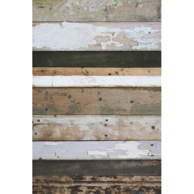 Papel Pintado Scrapwood Black-White - STUDIO DITTE