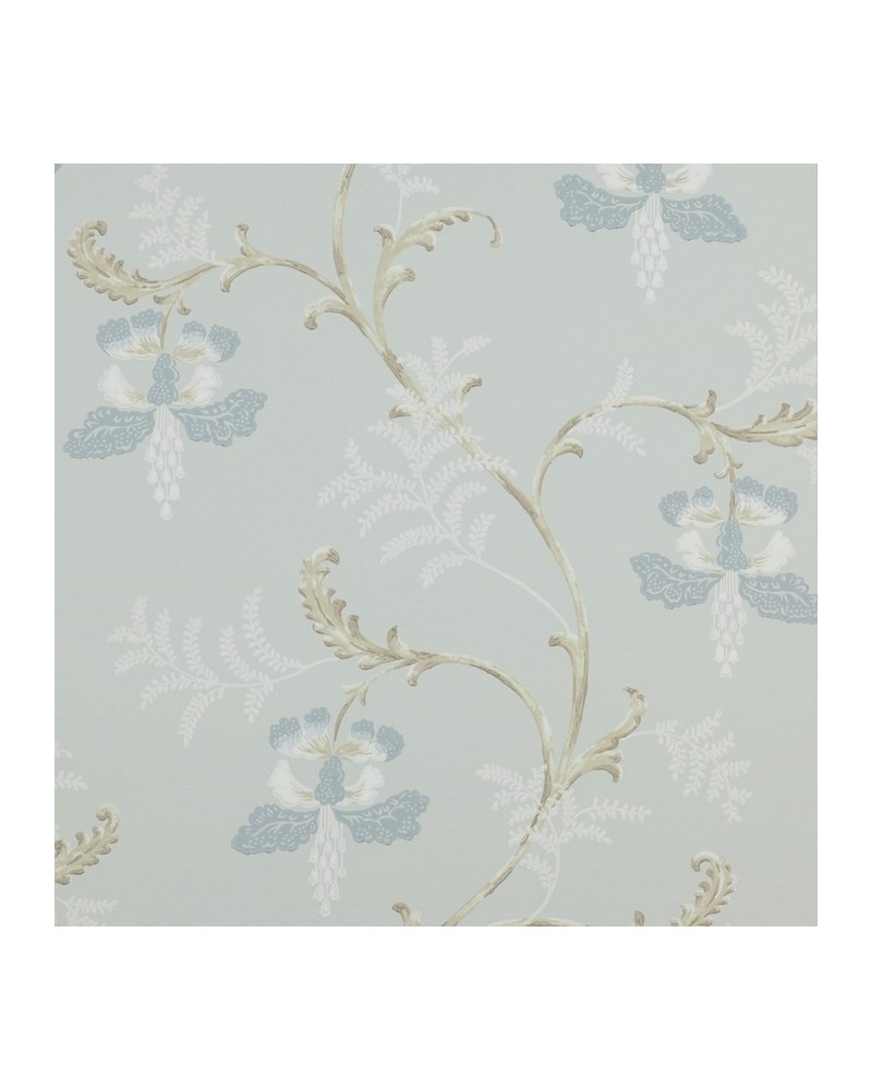 Wallpaper CFW7127-03 BELLFLOWER Aqua - COLEFAX AND FOWLER Wallpaper CFW7127-03 BELLFLOWER Aqua - COLEFAX AND FOWLER