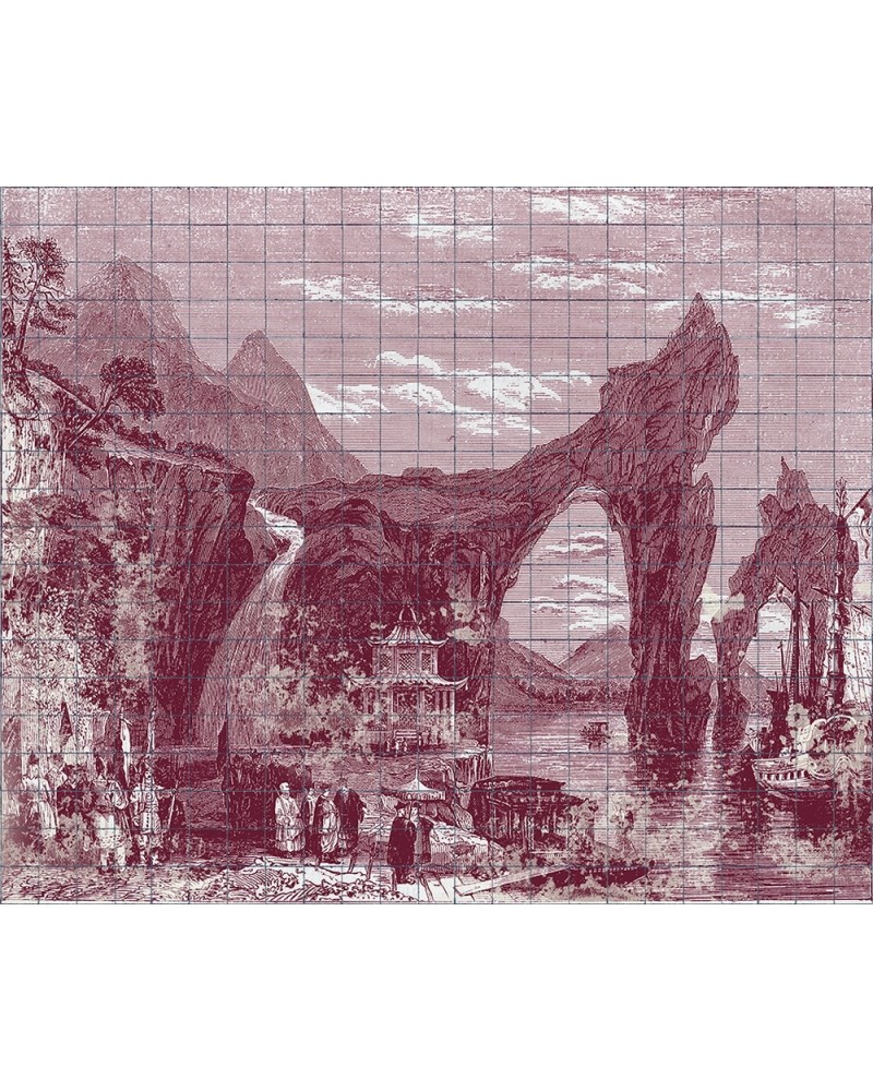 Wallpaper 6800609 ILLUSTRATION TILES WINE - COORDONNE