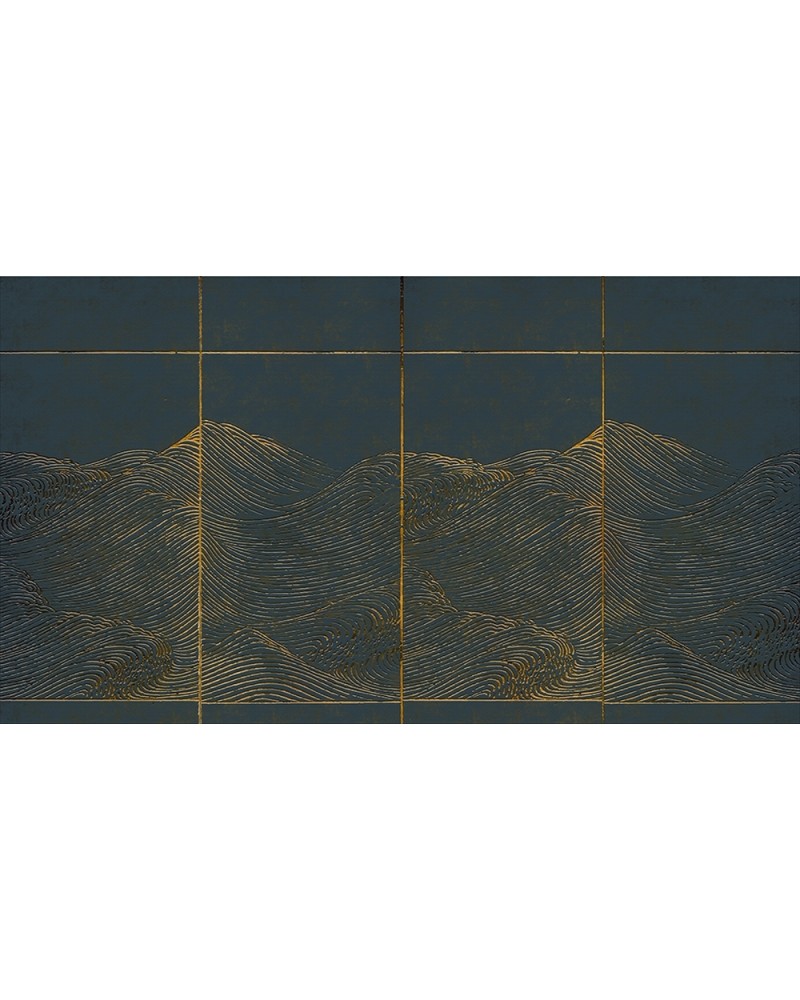 Papel de parede 6800707 WAVES DARK BLUE - COORDONNE