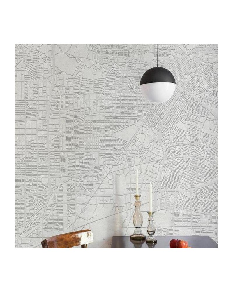 Tapete 6800302 URBAN MAP WHITE - COORDONNE