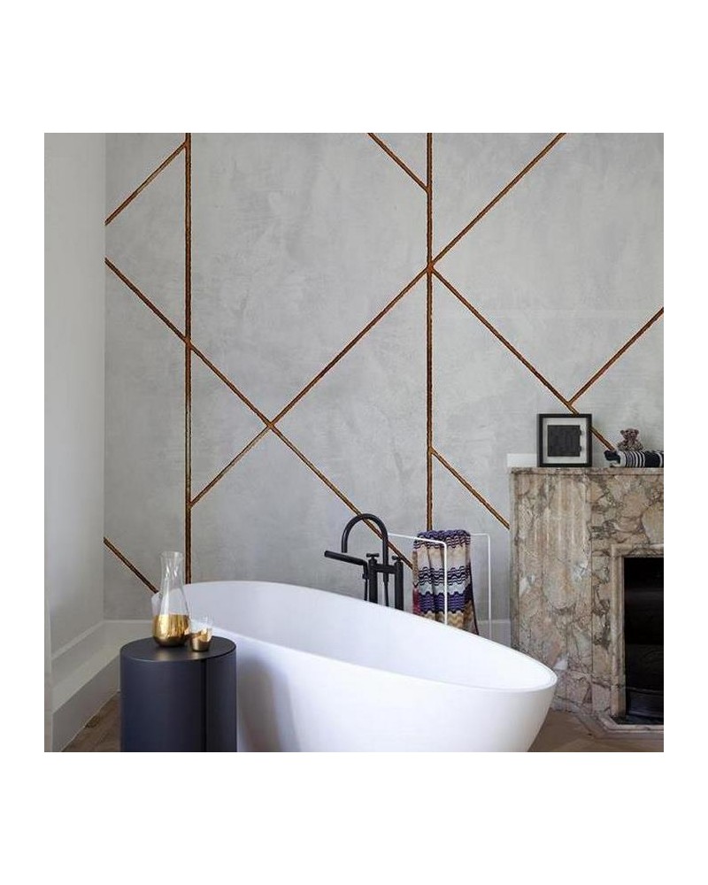 Wallpaper 6800627 GOLDEN LINE WALL COPPER - COORDONNE