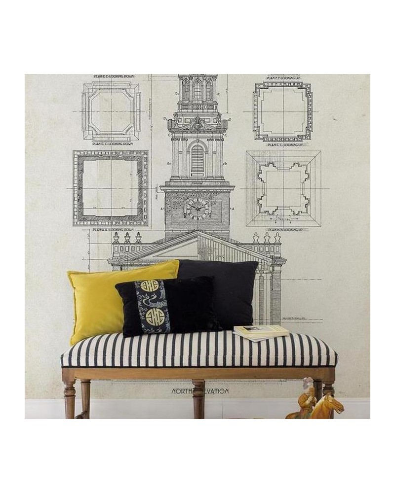 Tapete 6800717 ARCHITECTURE PAPYRUS - COORDONNE