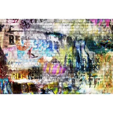 Carta da Parati R10572 Street Art, brick wall - REBEL WALLS