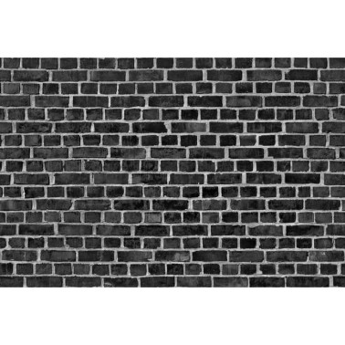 Wallpaper R10962 Brick Wall, black - REBEL WALLS