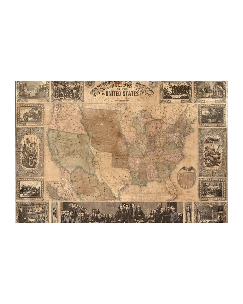 Papier peint R11431 Pictorial Map of the U.S. - REBEL WALLS Papier peint R11431 Pictorial Map of the U.S. - REBEL WALLS