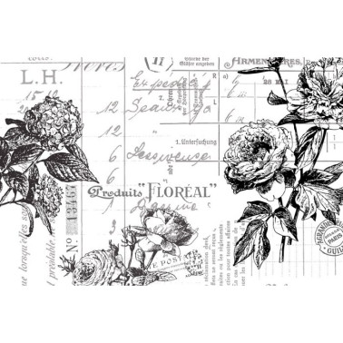 Carta da Parati R12642 Floral, black&white - REBEL WALLS