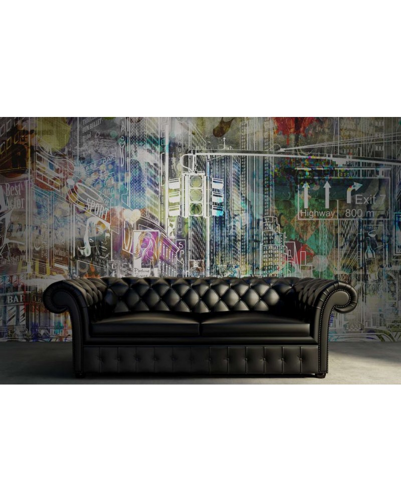 Tapete R10623 Cartoon City, graffiti - REBEL WALLS