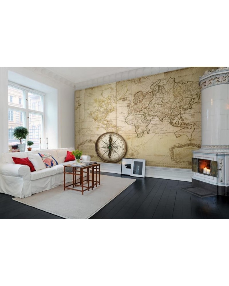 Carta da Parati R10761 Du Globe Terres - REBEL WALLS