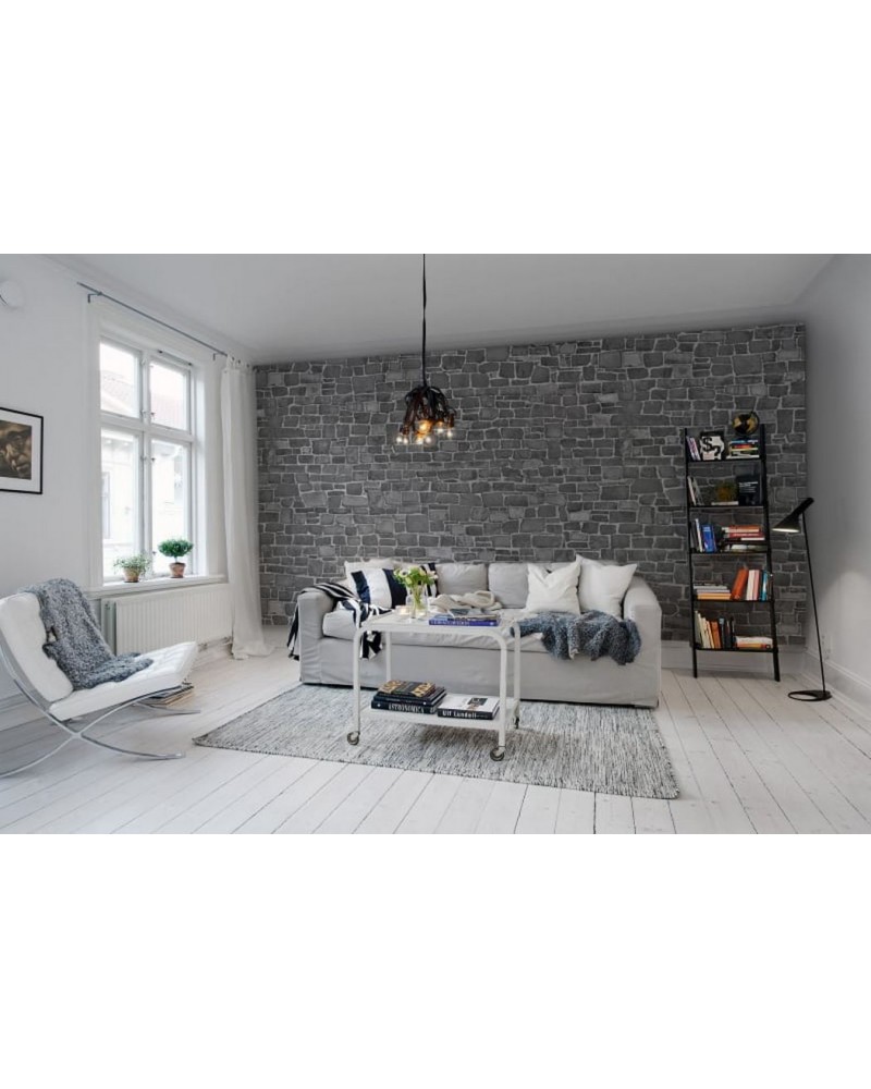 Carta da Parati R10872 Stonewall, black - REBEL WALLS