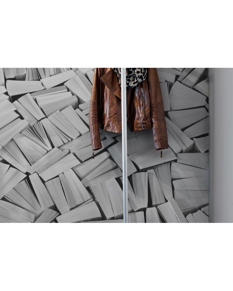 Carta da Parati R11513 Books, white - REBEL WALLS