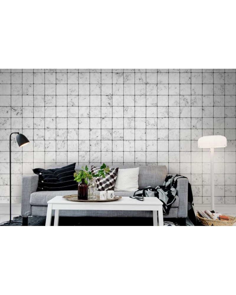 Papel de parede R12001 Marble Tiles - REBEL WALLS