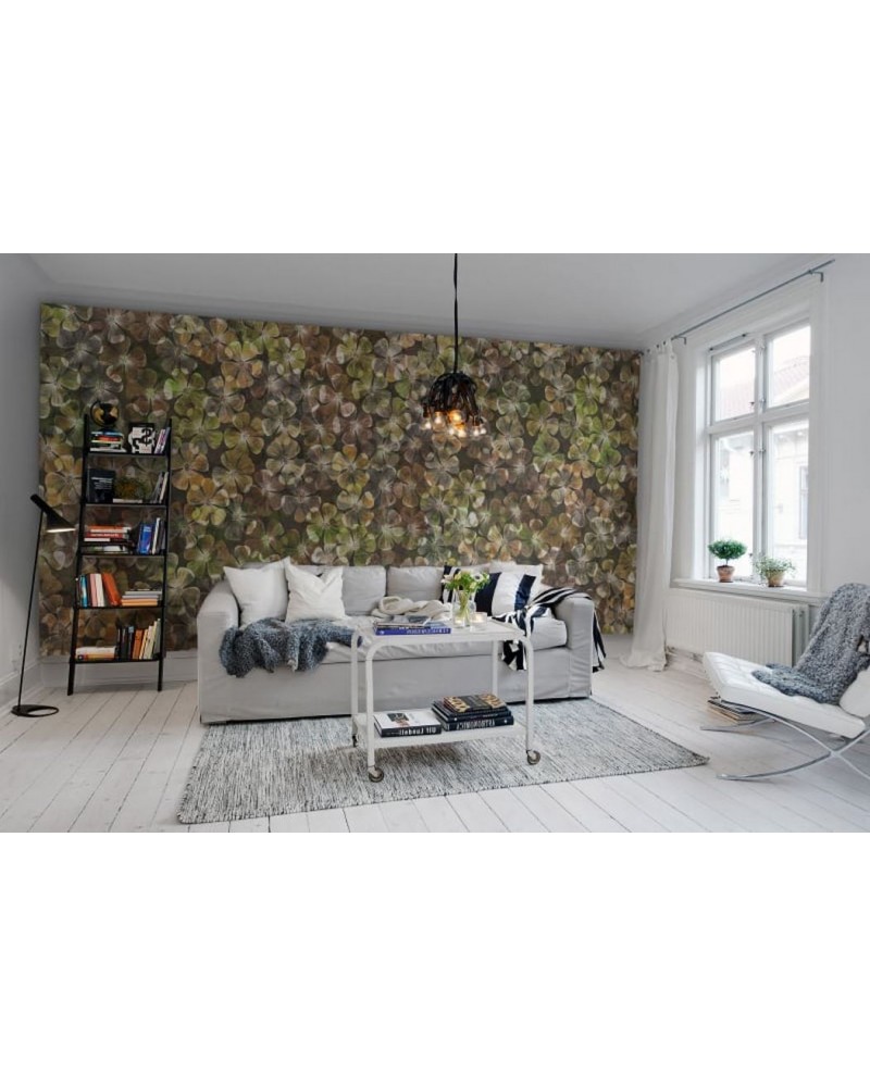 Papel de parede R12682 Big Bloom, amber - REBEL WALLS