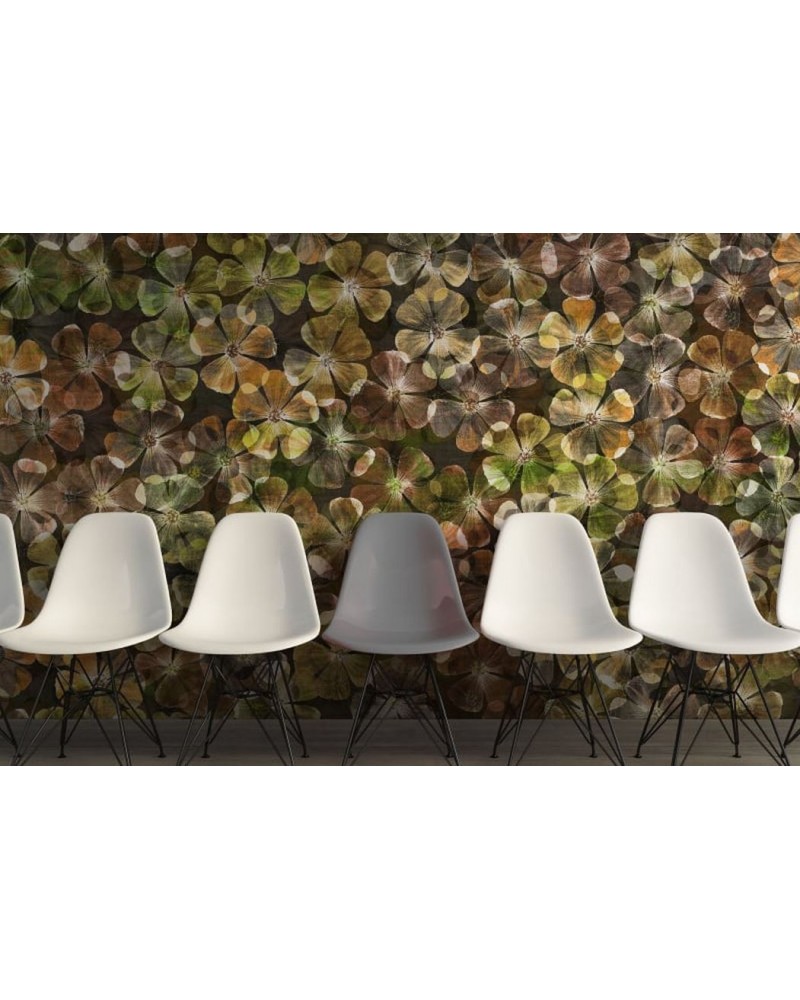 Papel de parede R12682 Big Bloom, amber - REBEL WALLS