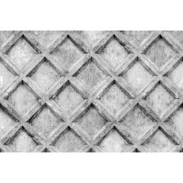 Tapete R12782 Concrete Trellis, grey - REBEL WALLS