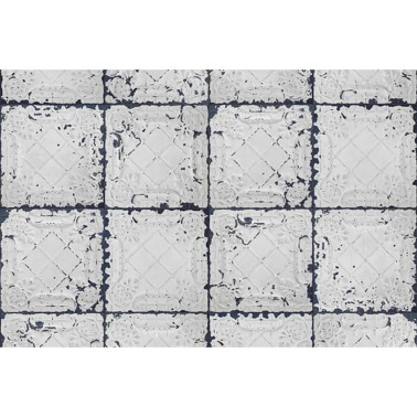 Carta da Parati R12802 Tin Plates, Nebraska, white - REBEL WALLS
