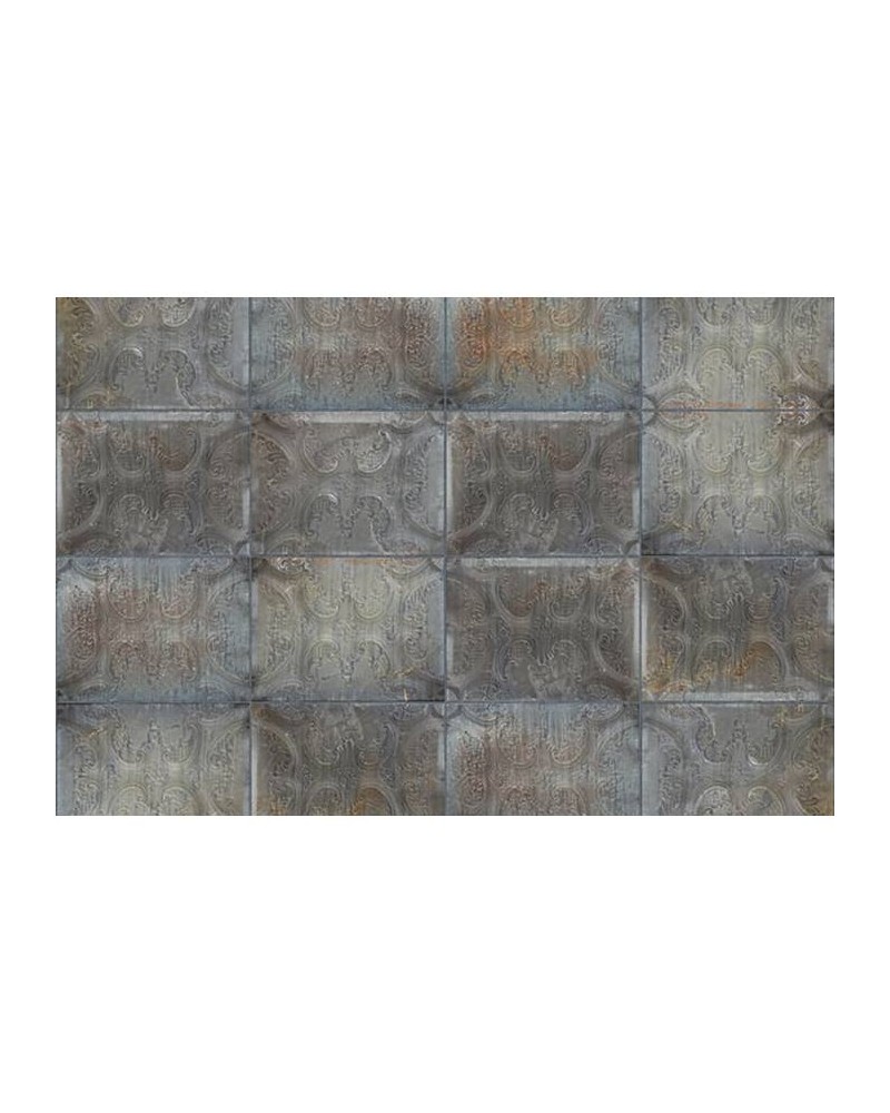 Carta da Parati R12852 Tin Plates, Ontario, black - REBEL WALLS Carta da Parati R12852 Tin Plates, Ontario, black - REBEL WALLS