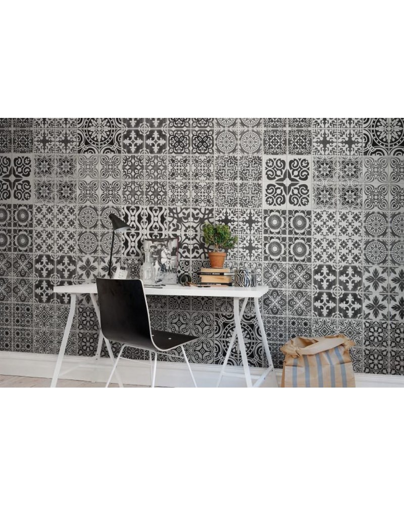 Carta da Parati R12721 Marrakech, black - REBEL WALLS