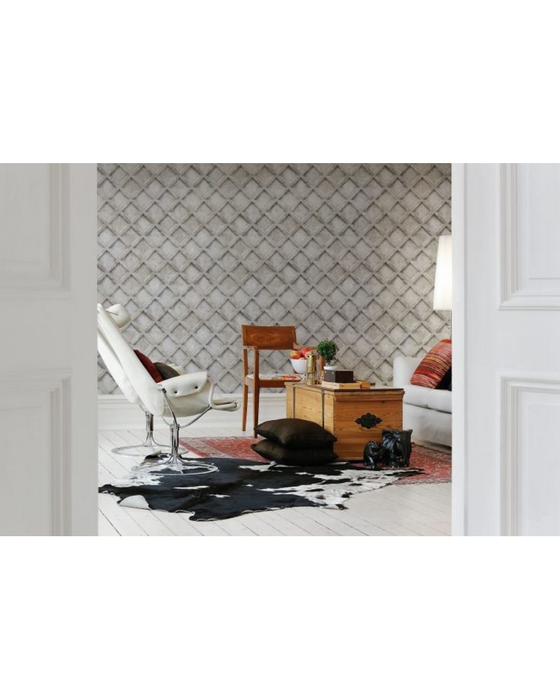 Carta da Parati R12781 Concrete Trellis - REBEL WALLS