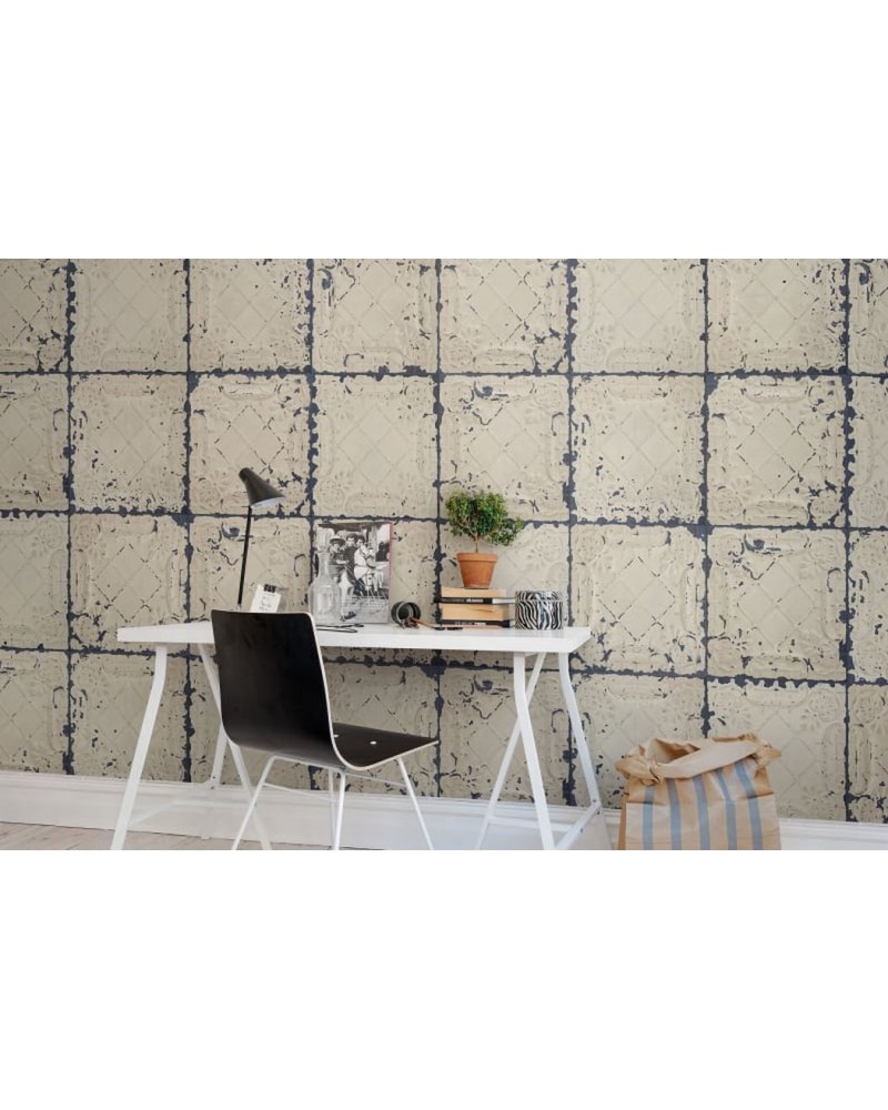 Carta da Parati R12801 Tin Plates, Nebraska - REBEL WALLS