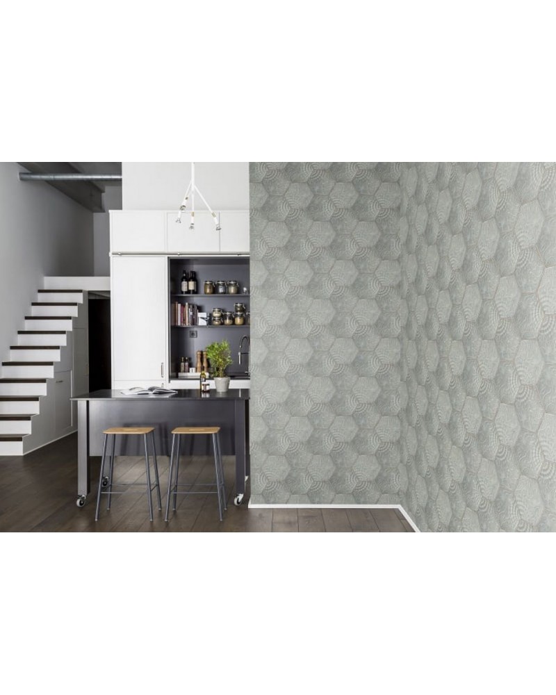 Carta da Parati R12821 Hexagon - REBEL WALLS