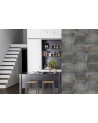Carta da Parati R12852 Tin Plates, Ontario, black - REBEL WALLS