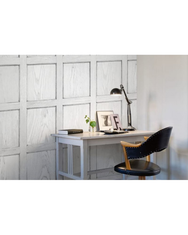 Wallpaper R12882 Panel, white - REBEL WALLS