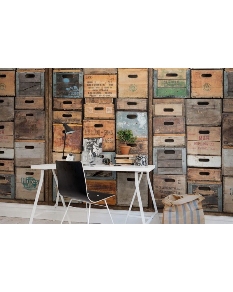 Wallpaper R12901 Industriel Urban Farm L.A. - REBEL WALLS