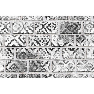 Papel de parede R15232 Decorated Bricks - REBEL WALLS