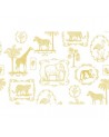 Wallpaper R15272 Animal Party, Yellow - REBEL WALLS