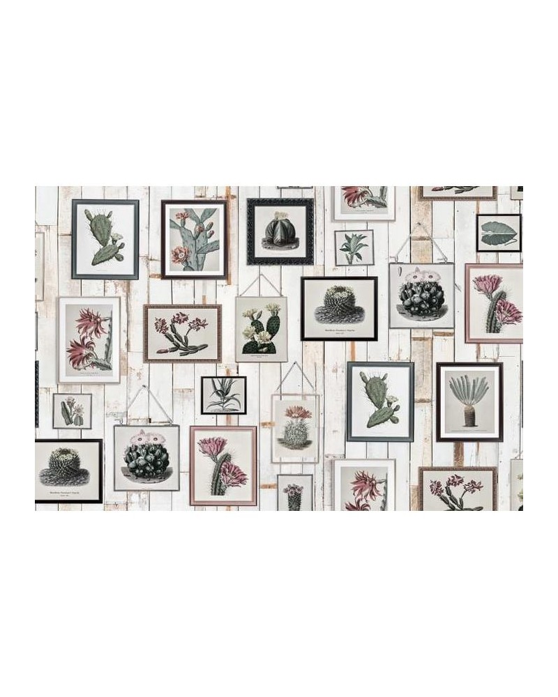 Papel Pintado R15322 Cactus Wall Art, Faded - REBEL WALLS Papel Pintado R15322 Cactus Wall Art, Faded - REBEL WALLS