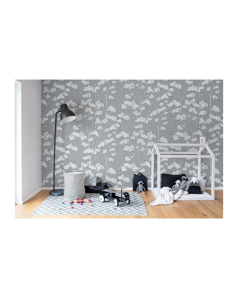 Papel Pintado R15332 Animal Tree, Grey - REBEL WALLS Papel Pintado R15332 Animal Tree, Grey - REBEL WALLS