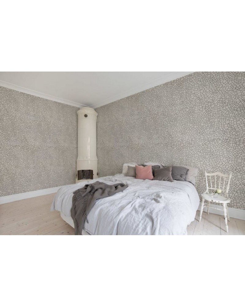 Papel de parede R14671 Raku Crackle, Cream - REBEL WALLS