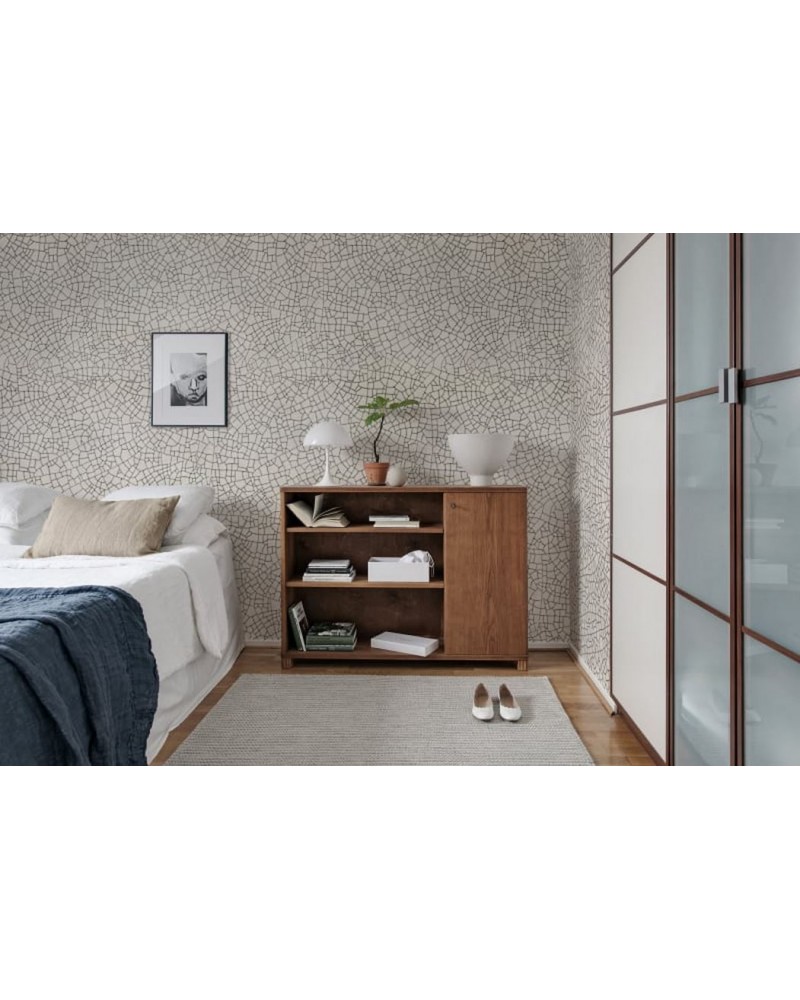 Tapete R14671 Raku Crackle, Cream - REBEL WALLS
