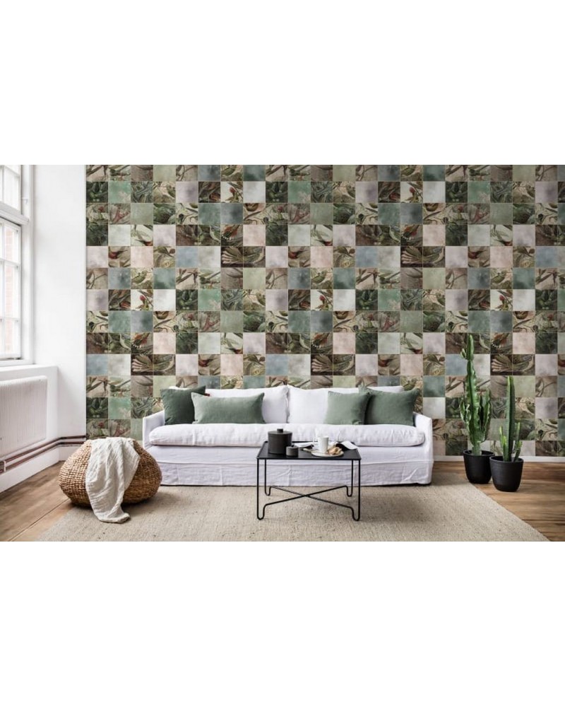 Tapete R15071 Birds of Paradise, Tiles - REBEL WALLS