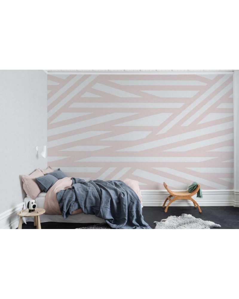 Carta da Parati R15142 Sailor's Sea, Pink - REBEL WALLS