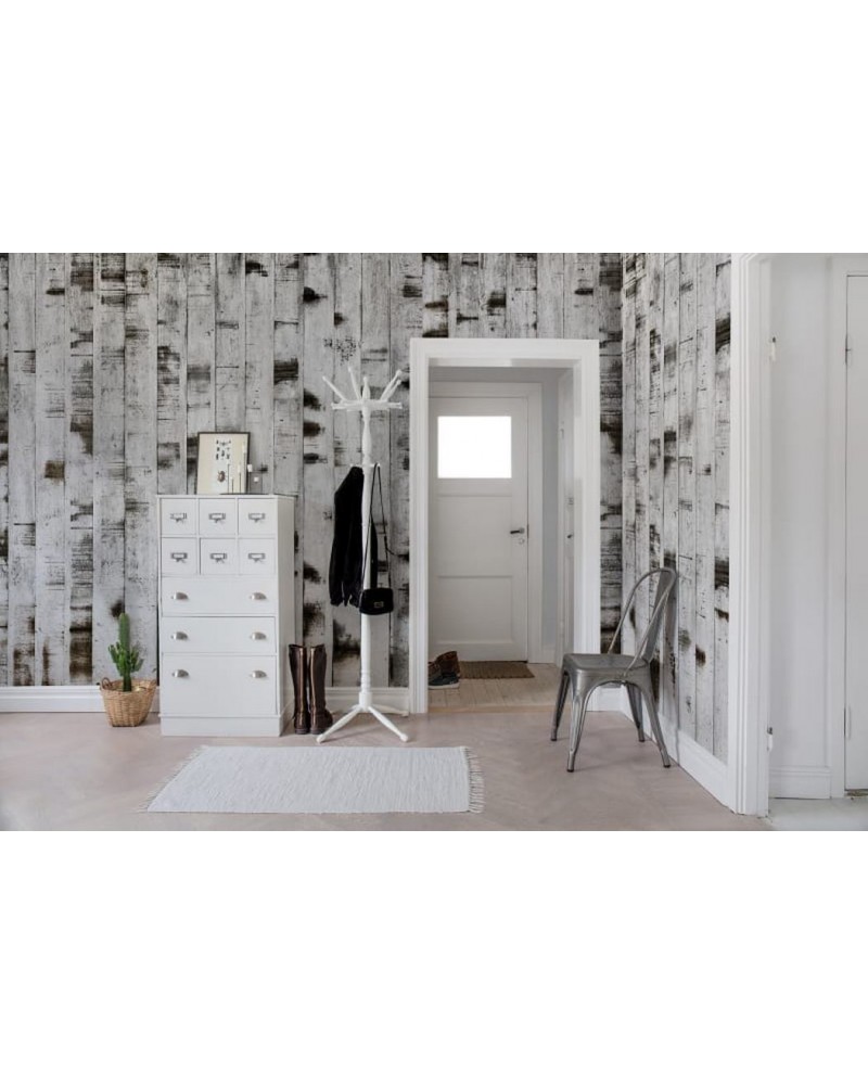 Wallpaper R15221 Metal Birch - REBEL WALLS