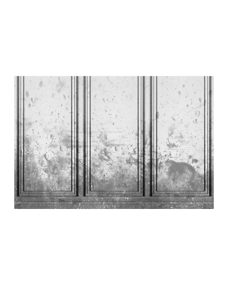 Wallpaper R15383 Patinated Panels, Smoke - REBEL WALLS Wallpaper R15383 Patinated Panels, Smoke - REBEL WALLS