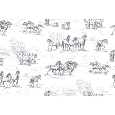Wallpaper R15591 Horse Herd - REBEL WALLS
