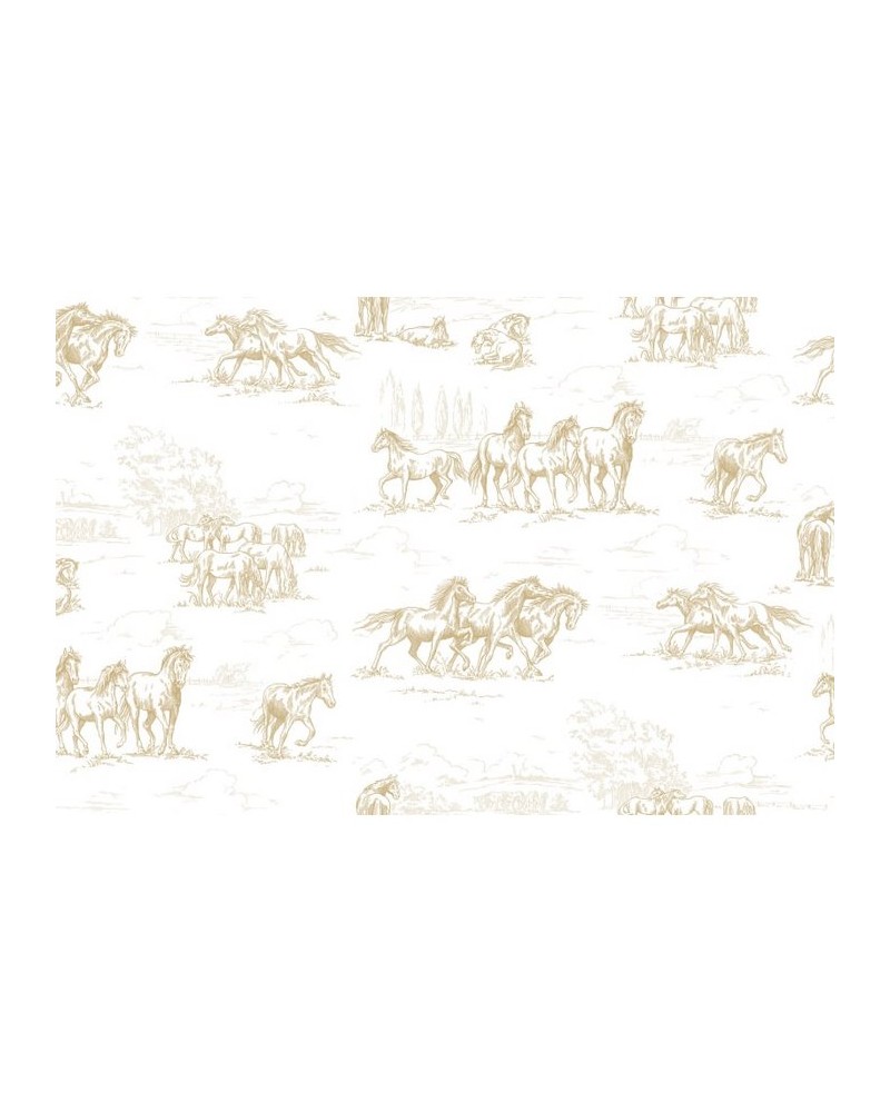 Papel de parede R15592 Horse Herd, Gold - REBEL WALLS Papel de parede R15592 Horse Herd, Gold - REBEL WALLS