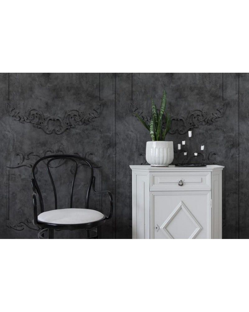 Tapete R15462 Noble Flair, Noir - REBEL WALLS