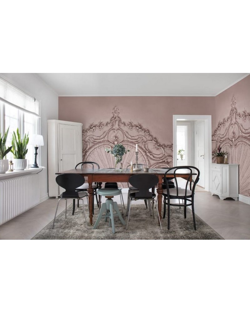 Wallpaper R15483 Stucco Gloria, Dusty Pink - REBEL WALLS