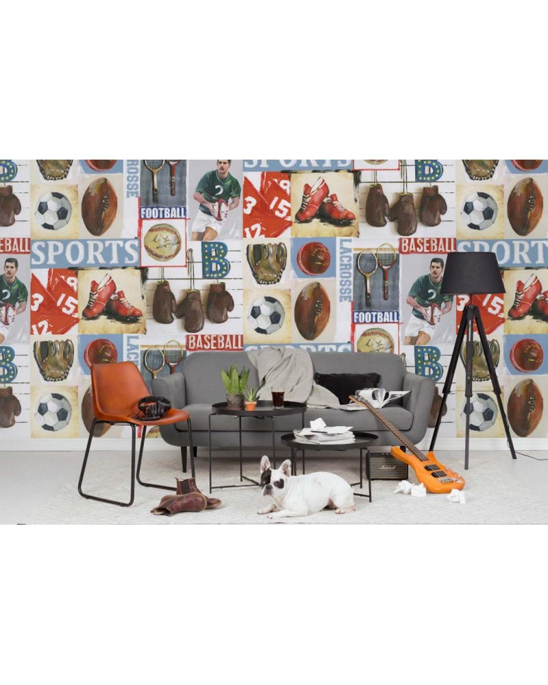 Carta da Parati R15561 Sports Junkie - REBEL WALLS