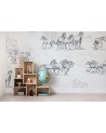 Carta da Parati R15591 Horse Herd - REBEL WALLS