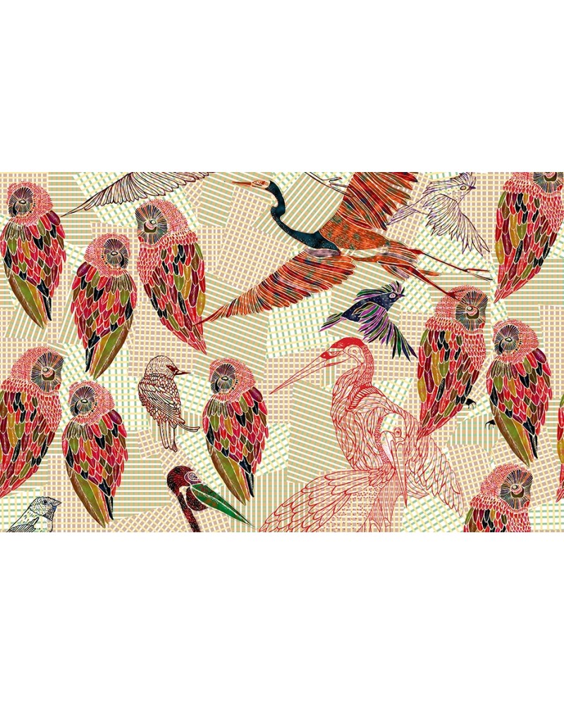 Tapete PENCIL BIRDS WDPB1601 - WALL AND DECO