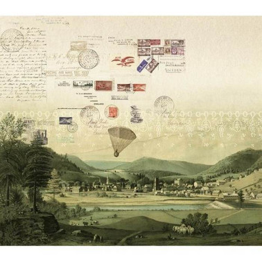 Carta da Parati JO 1002-1 Stamps - Tres Tintas